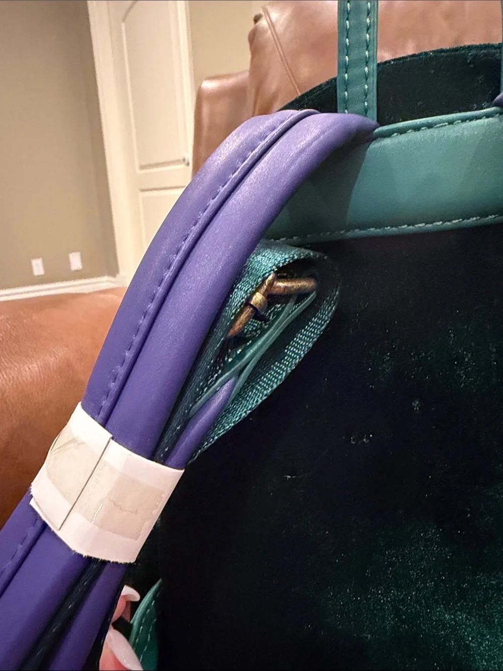 Hocus Pocus Velvet Green and Purple Mini Loungefly Backpack with Gold Embroidery